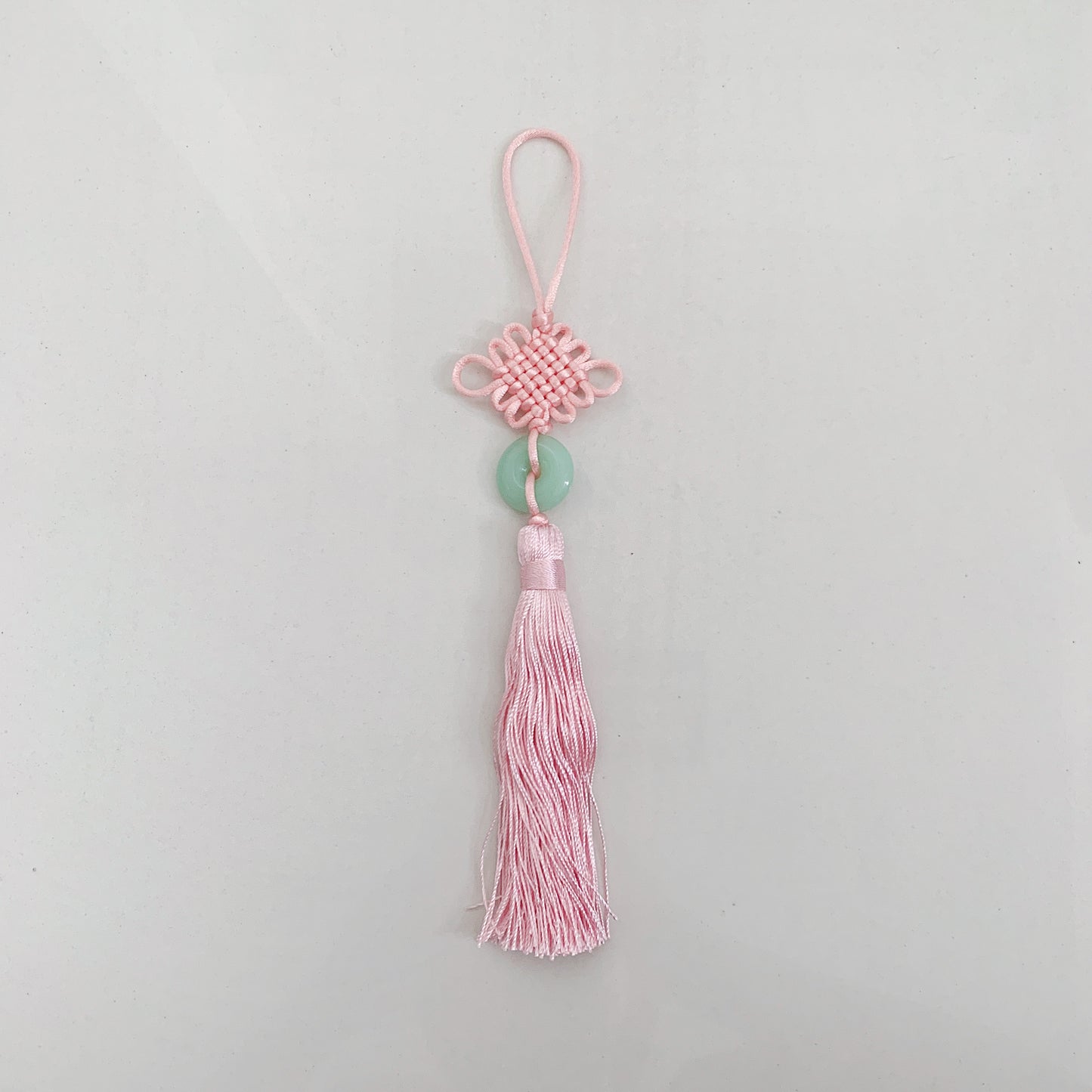 グッドラックノットタッセル SAKURAピンク&ジェイド