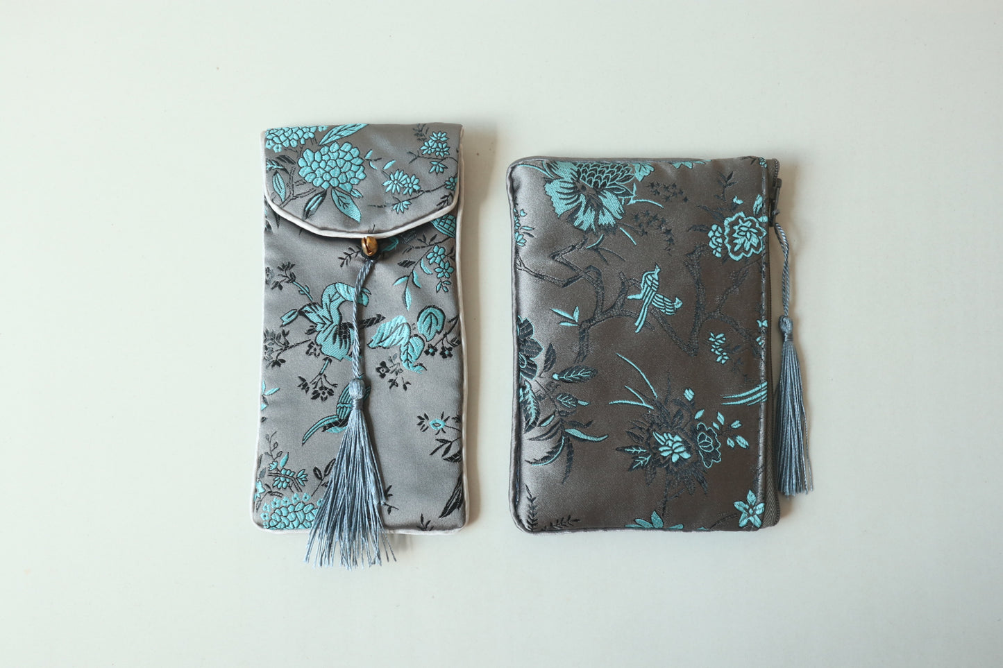 チャイニーズポーチ Silver Gray✖️Phoenix