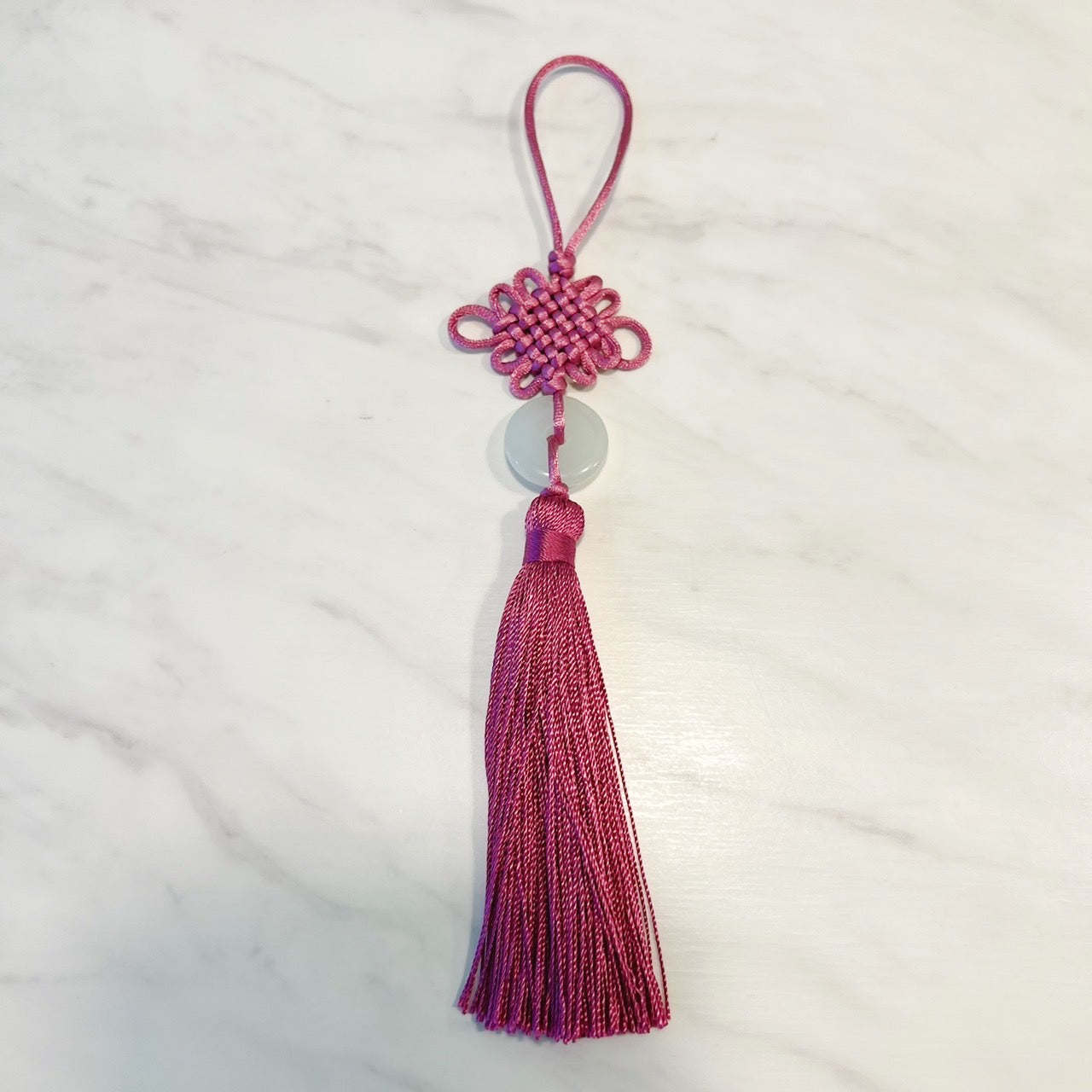 グッドラックノットタッセル ホンコンローズ&ジェイド