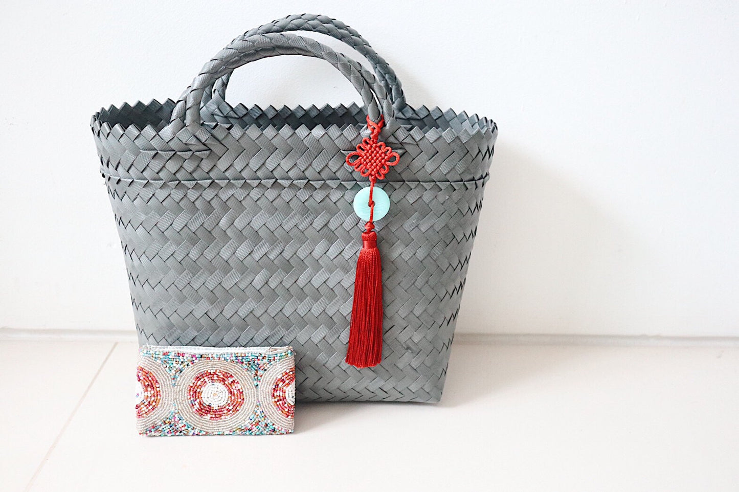 グッドラックノットタッセル バーミリオン&ジェイド