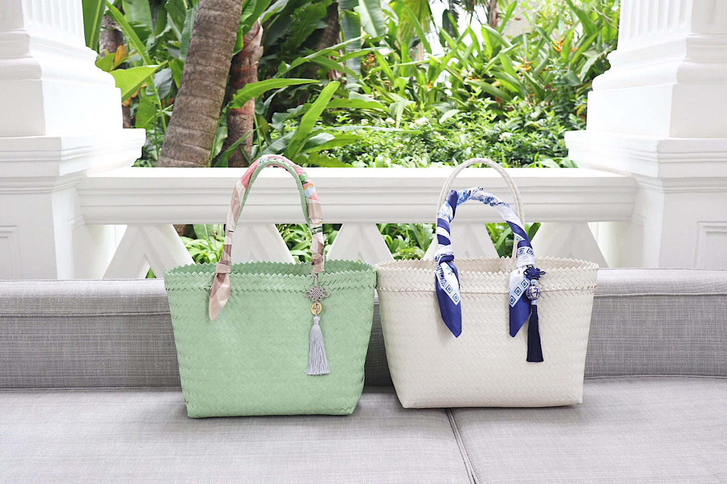 シノワズリ スカーフ ピンク